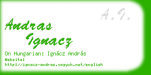 andras ignacz business card
