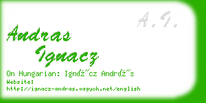 andras ignacz business card